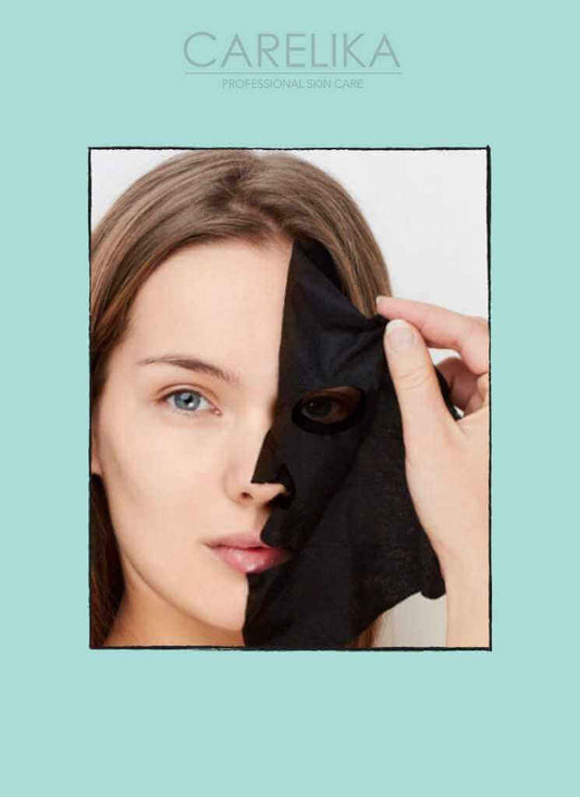 Carelika-Charcoal Tissue Face Mask 23 ml - Bahja Care
