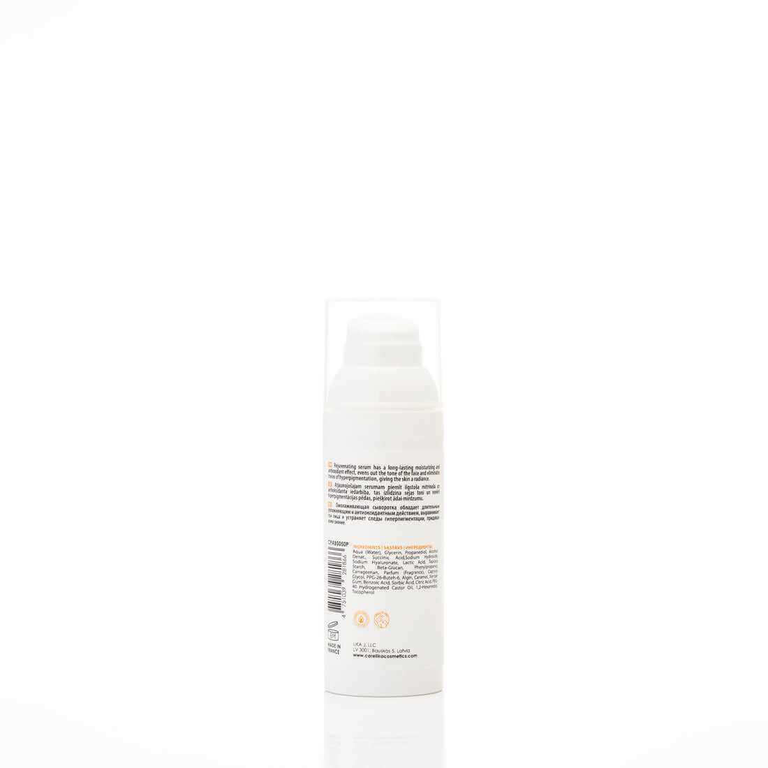 CARELIKA Amber Brightening Serum 15in1 with Succinic Acid 2% 50 ml bottle back label details