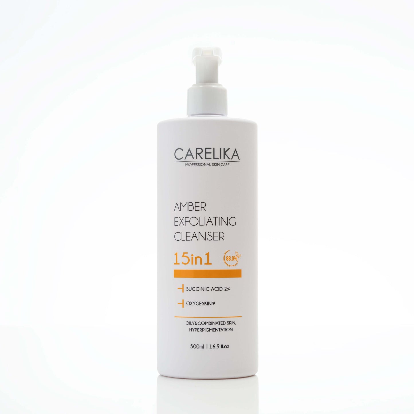 CARELIKA Amber Exfoliating Cleanser 15in1 with Succinic Acid 2% 500 ml bottle