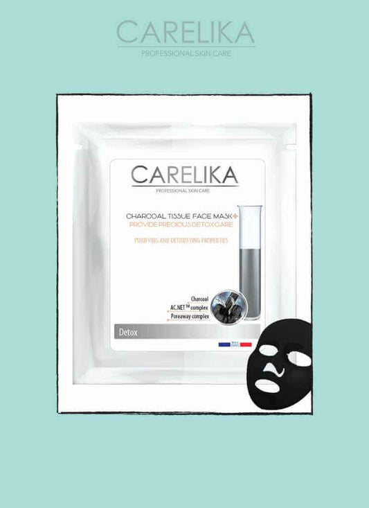 Carelika-Charcoal Tissue Face Mask 23 ml Cosmetics Carelika