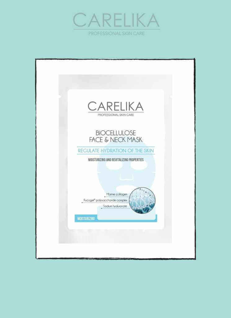 Carelika-Biocellulose Moisturizing Face & Neck Mask 18 ml - Bahja Care 