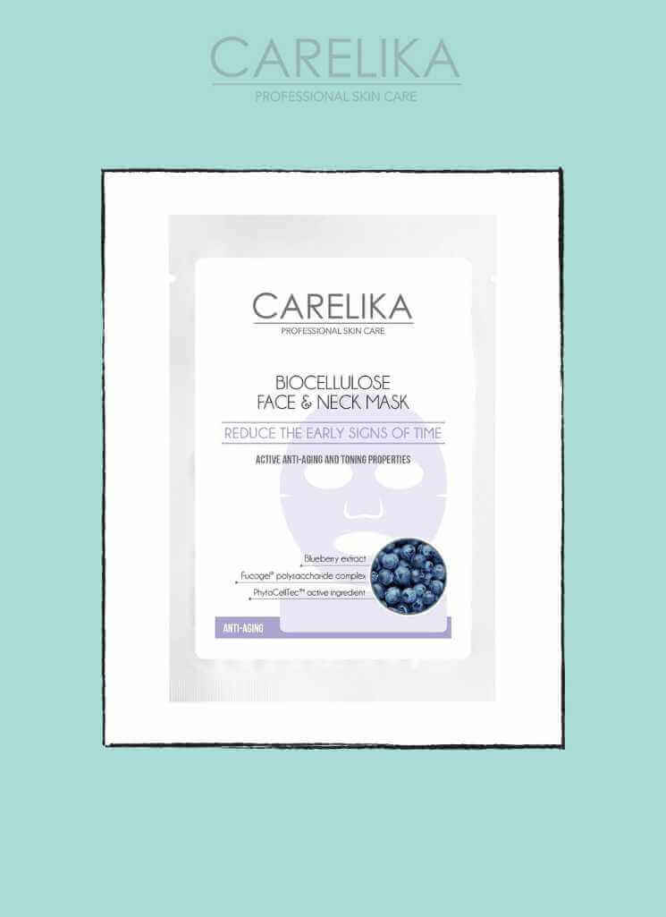 Carelika-Biocellulose Anti Age Face & Neck Mask 18 ml - Bahja Care 