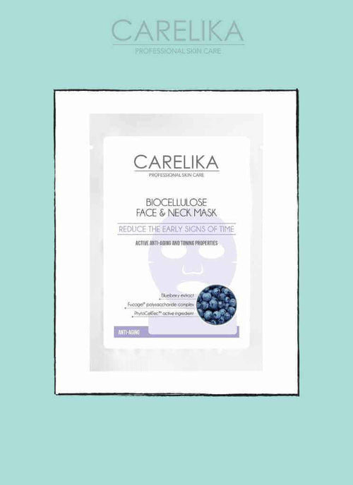 Carelika Biocellulose Anti Age Face & Neck Mask 18ml – front packaging