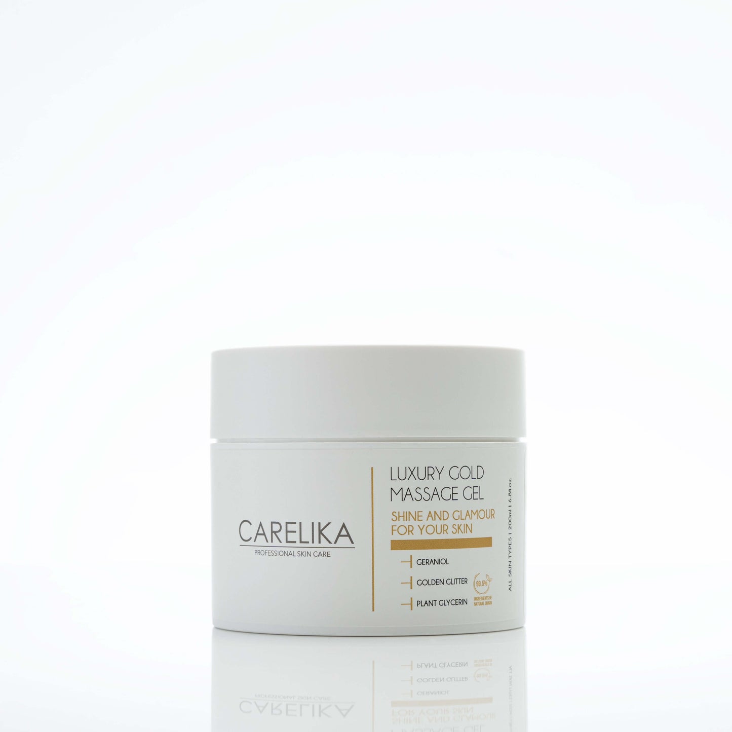 CARELIKA Luxury Gold Massage Gel - 99.5% natural 200 ml Cosmetics Anti-wrinkles and Anti-age