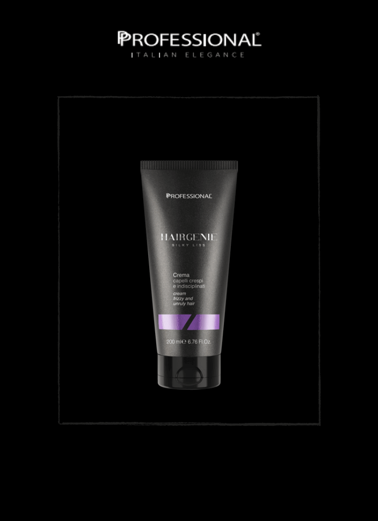 Professional Hairgenie Silky Liss Smoothing Cream 200ml for frizzy hair with Mallow Extract for shine and softness.