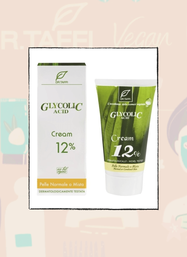Dr Taffi Organic Glycolic Acid 12% Cream for pigments, wrinkles and black heads 50 ml - Bahja Care 