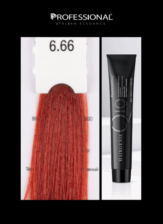 PROFESSIONAL HAIRGENIE HAIR COLOR AMMONIA FREE 6.66 (Mahogany Red Colours) 100 ML