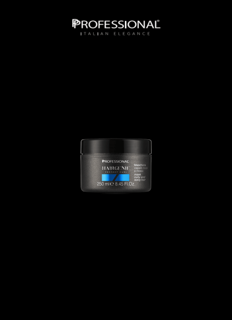 Professional Hairgenie Perfect Curl Mask 250 ml for defining and detangling curly hair with Ginger Extract.