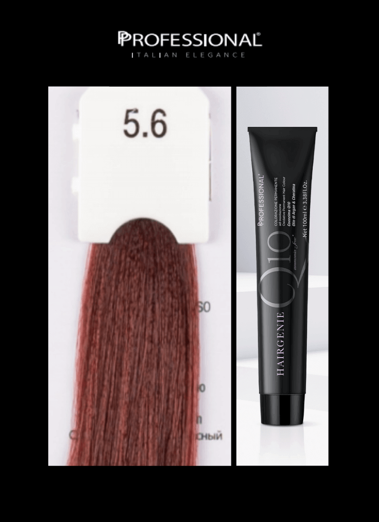 PROFESSIONAL HAIRGENIE HAIR COLOR AMMONIA FREE 5.6 (Mahogany Red Colours) 100 ML